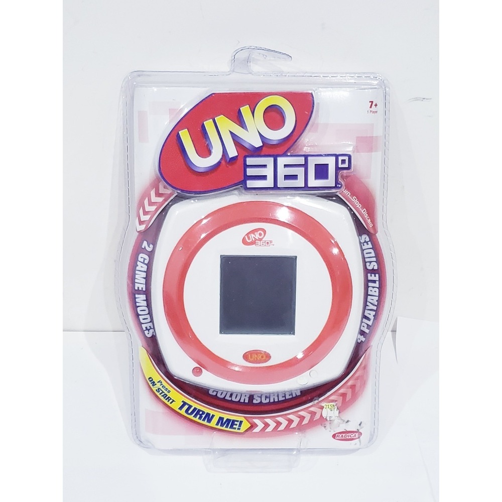UNO 360 Handheld Electronic Game Radica Mattel 2009 LCD Color Screen